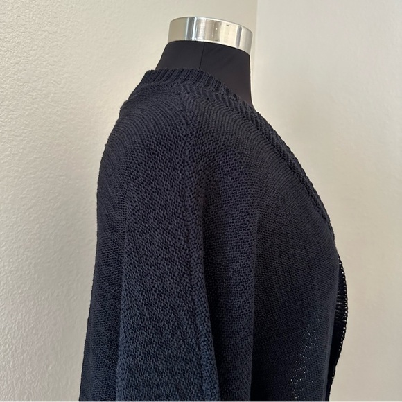 Akemi + Kin by Anthropologie Black Oversized Open Front Knit Cardigan - Picture 6 of 12